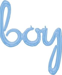 Ballon-Schriftzug "boy" Hellblau