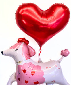 Alternative view of Folienballon "Pudel Valentine"