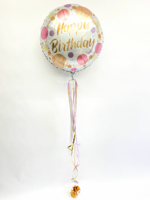 Folienballon XL "Happy Birthday Orange Bubble Fun" – Bild 2