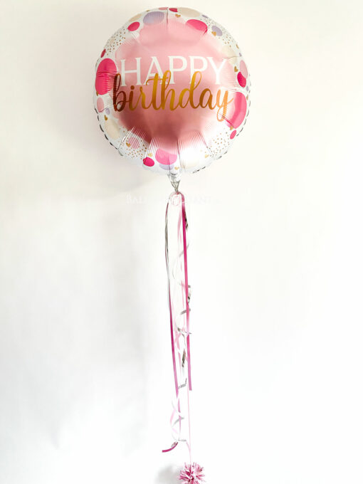 Folienballon XL "Happy Birthday Pinky Splash" – Bild 2