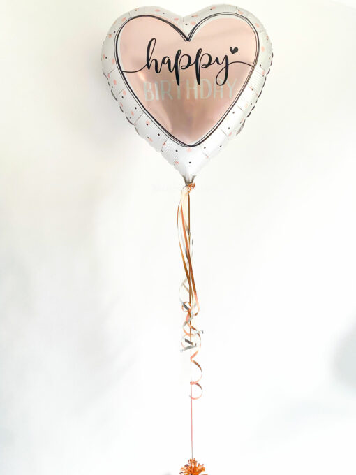 Folienballon XL "Happy Birthday Modern Heart" – Bild 2