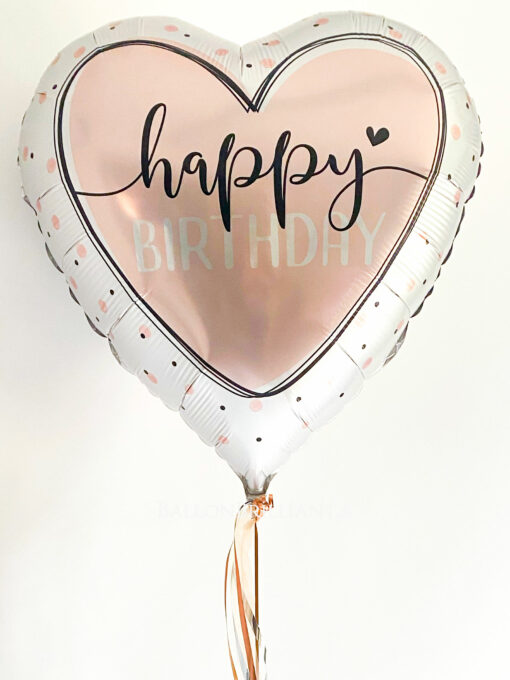 Folienballon XL "Happy Birthday Modern Heart"