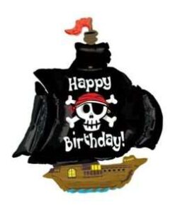 Folienballon Piratenschiff Happy Birthday "Piraten Schatzinsel Collection"