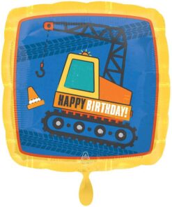 Folienballon Bagger Kran Happy Birthday "Achtung Baustelle Collection"