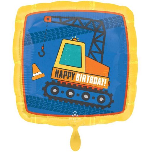 Folienballon Bagger Kran Happy Birthday "Achtung Baustelle Collection"