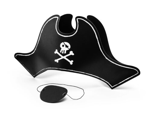Piratenhut mit Augenklappe "Piraten Schatzinsel Collection"
