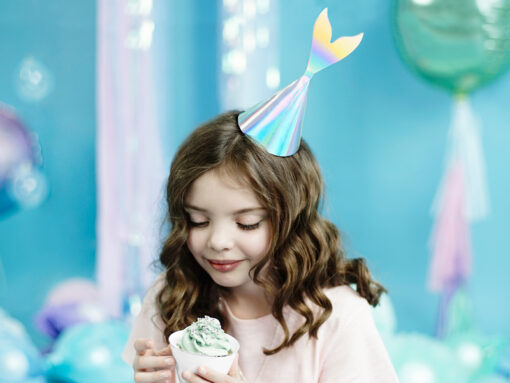 Partyhüte Flosse "Mermaid Glitzer Collection" – Bild 2