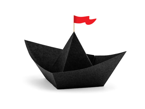 Papier Piratenboote schwarz "Piraten Schatzinsel Collection"
