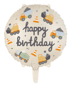 Folienballon Baufahrzeuge "Achtung , Baustelle Collection"