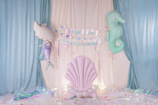 Folienballon Muschel "Mermaid Glitzer Collection" – Bild 2
