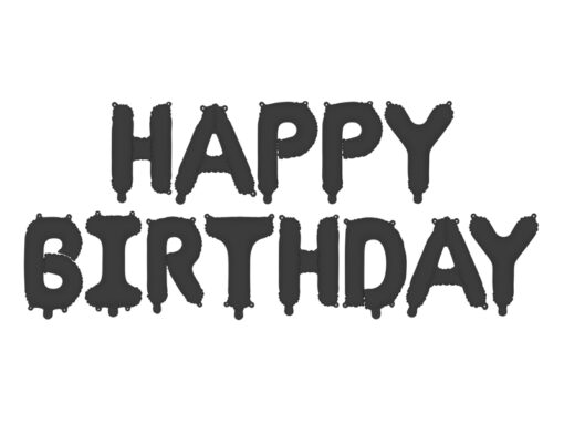 Folienballone Happy Birthday "Black White/Beige Gold Collection"