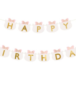 Banner Happy Birthday Katze mit Schleife "Kätzchen Deluxe Collection"