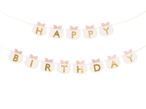 Banner Happy Birthday Katze mit Schleife "Kätzchen Deluxe Collection"