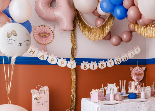 Banner Happy Birthday Katze mit Schleife "Kätzchen Deluxe Collection" – Bild 2