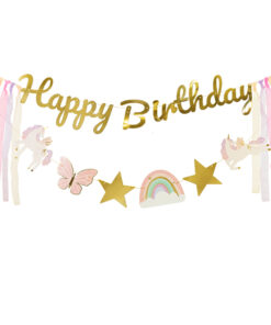 Einhorn "Happy Birthday" Banner