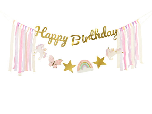 Einhorn "Happy Birthday" Banner