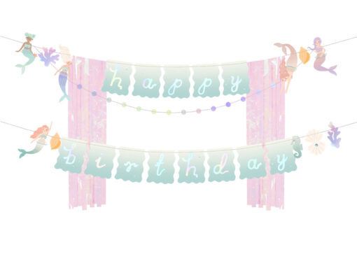 Banner Happy Birthday Meerjungfrau "Mermaid Glitzer Collection"