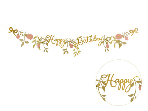 Blumen Happy Birthday Banner "Collection Sommerbriese"