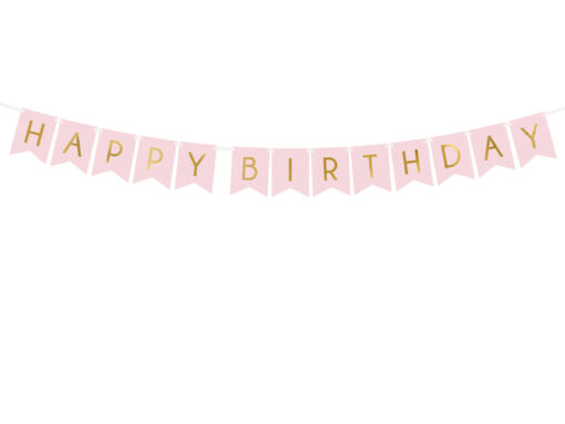 Banner hellrosa Happy Birthday "Kätzchen Deluxe Collection""