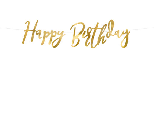 Banner Happy Birthday gold "Kätzchen Deluxe Collection"