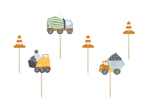 Cake Toppers Baufahrzeuge "Achtung, Baustelle Collection"