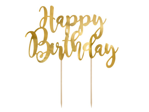 Cake Topper Happy Birthday goldf. "Kätzchen Deluxe Collection"