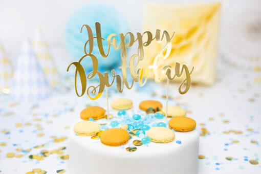Cake Topper Happy Birthday goldf. "Kätzchen Deluxe Collection" – Bild 2