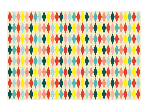 Tischdecke Papier Rauten"Zirkus Collection"