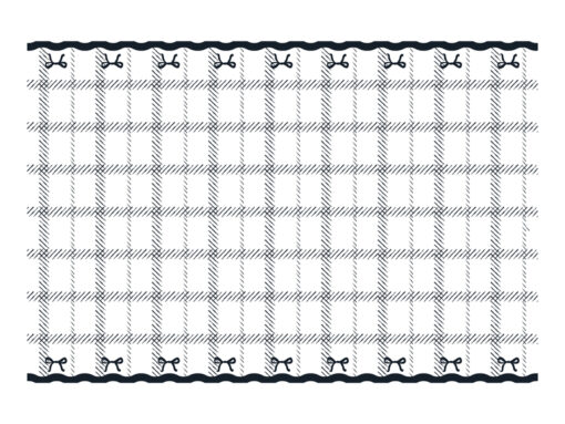 Papiertischdecke bedruckt mit Schleifchen "Black and White Collection"