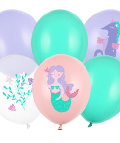 Latexballone Meerjungfrau "Mermaid Glitzer Collection"