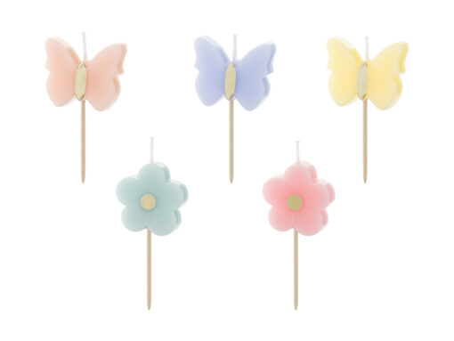 Geburtstagskerzen Schmetterlinge/Blumen "Sommerbrise Collection"