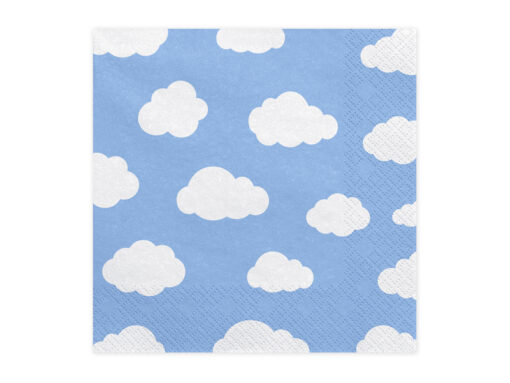 Papierservietten hellblau mit Wolken "Flugzeug Collection"