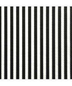 Servietten schwarz/weiß gestreift "Black and White Collection"