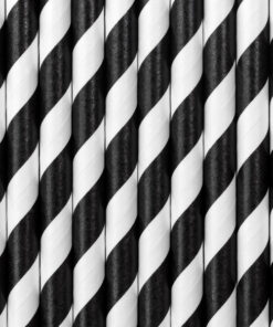 Papierstrohhalme, schwarz/weiß "Black and White Collection"