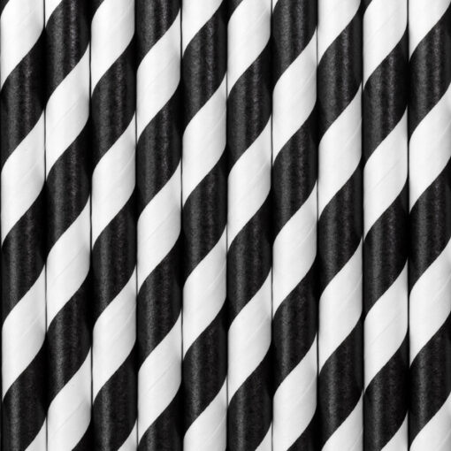 Papierstrohhalme, schwarz/weiß "Black and White Collection"