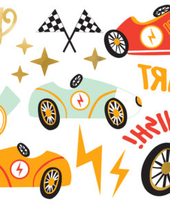 abwaschbare Tattoos Auto "Car Racing Collection"