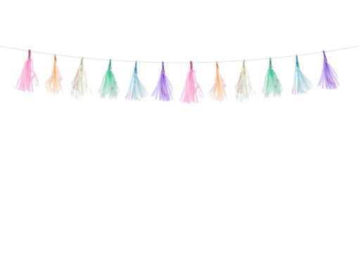 Quasten-Girlande "Mermaid Glitzer Collection"