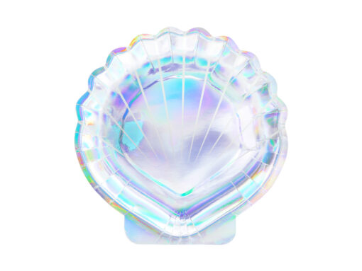 Pappteller in Muschelform "Mermaid Glitzer Collection"