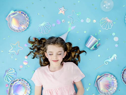 Pappteller in Muschelform "Mermaid Glitzer Collection" – Bild 2