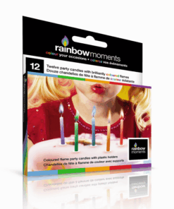 Geburtstagskerzen Rainbow mit farbiger Flamme (Regenbogenland Collection)