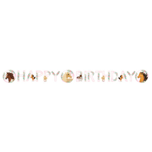 Happy Birthday Banner Pferde (Kleine Pferdewelt Collection)