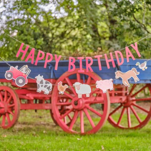 Banner Happy Birthday Bauernhof (Kleine Farm Collection)