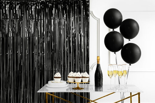 Partyvorhang schwarz (Black and White Collection) – Bild 2