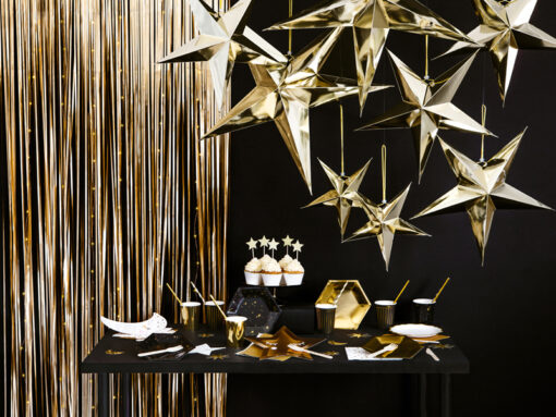 Partyvorhang goldfarben (Black and White Collection" – Bild 2