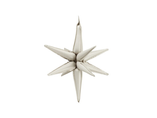 Folienballon 3D Stern, ca. 50 cm, beige