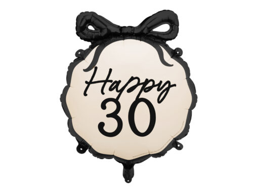Folienballon Happy 30 (Black and White Collection)