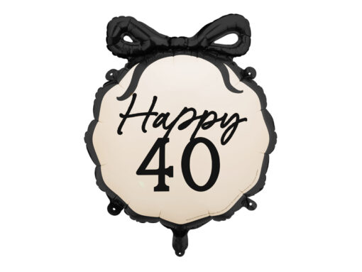 Folienballon Happy 40 (Black and White Collection)