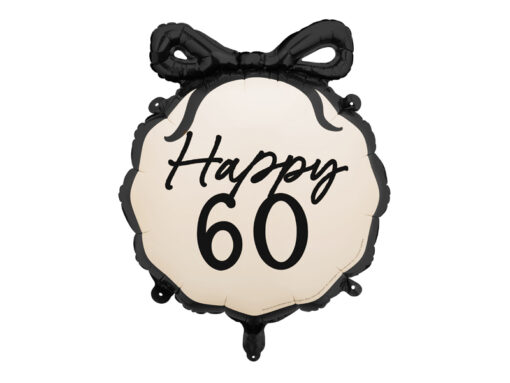 Folienballon Happy 60 (Black and White Collection)