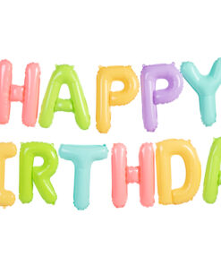Folienballonbuchstaben Happy Birthday mit Sterne