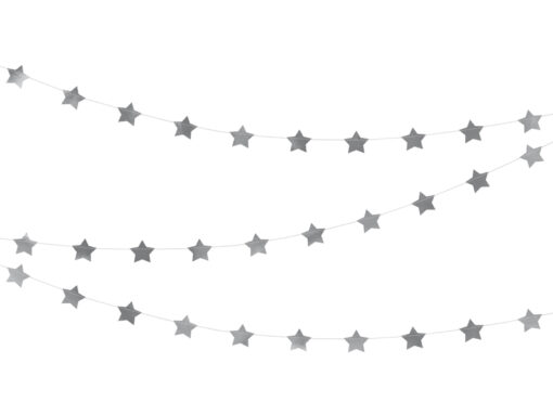 Sternengirlande, silber, ca. 3,6 m